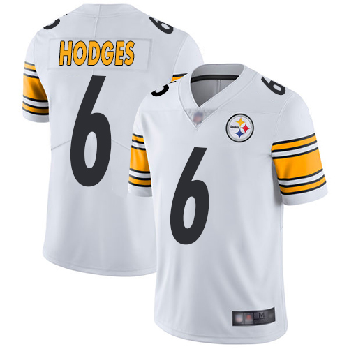Youth Pittsburgh Steelers Football 6 Limited White Devlin Hodges Road Vapor Untouchable Nike NFL Jersey